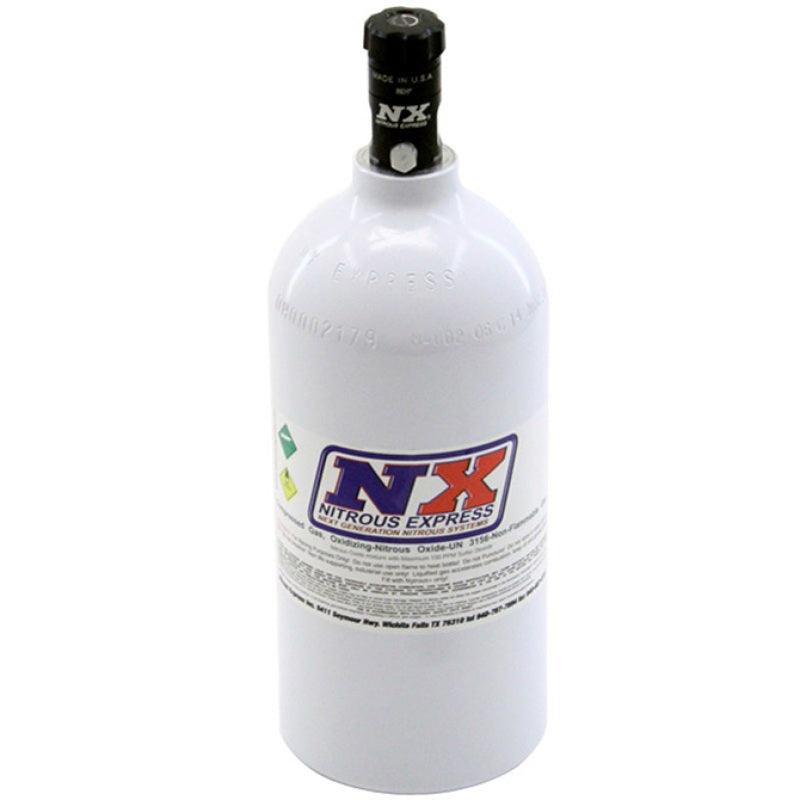 Nitrous Express Nitrous Express 2.5lb Bottle w/Motorcycle Valve (4.38 Dia x 12.37 Tall) - BoltMotorsports